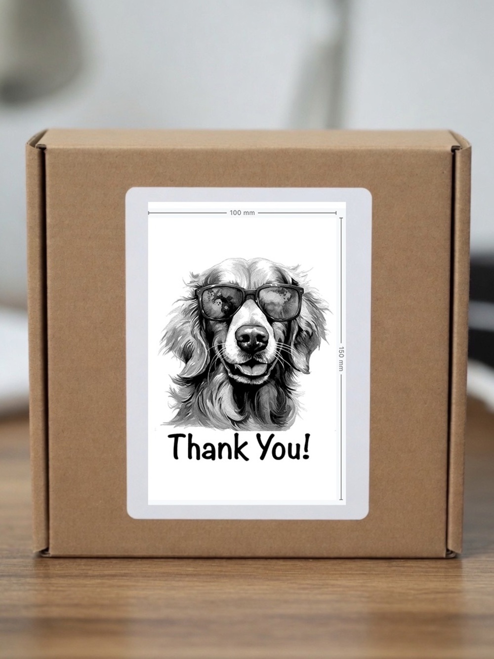 Golden Retriever Thank You Stickers 
4”x6”-100ct.
